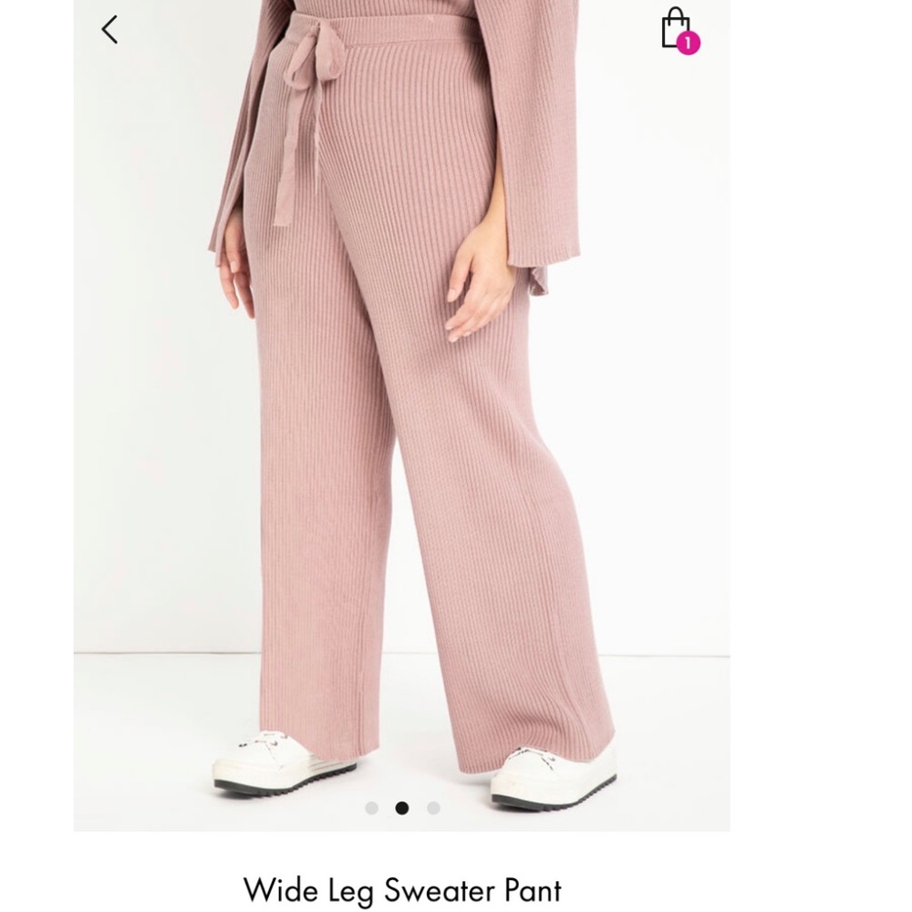 Eloquii Wide Leg Sweater Pants